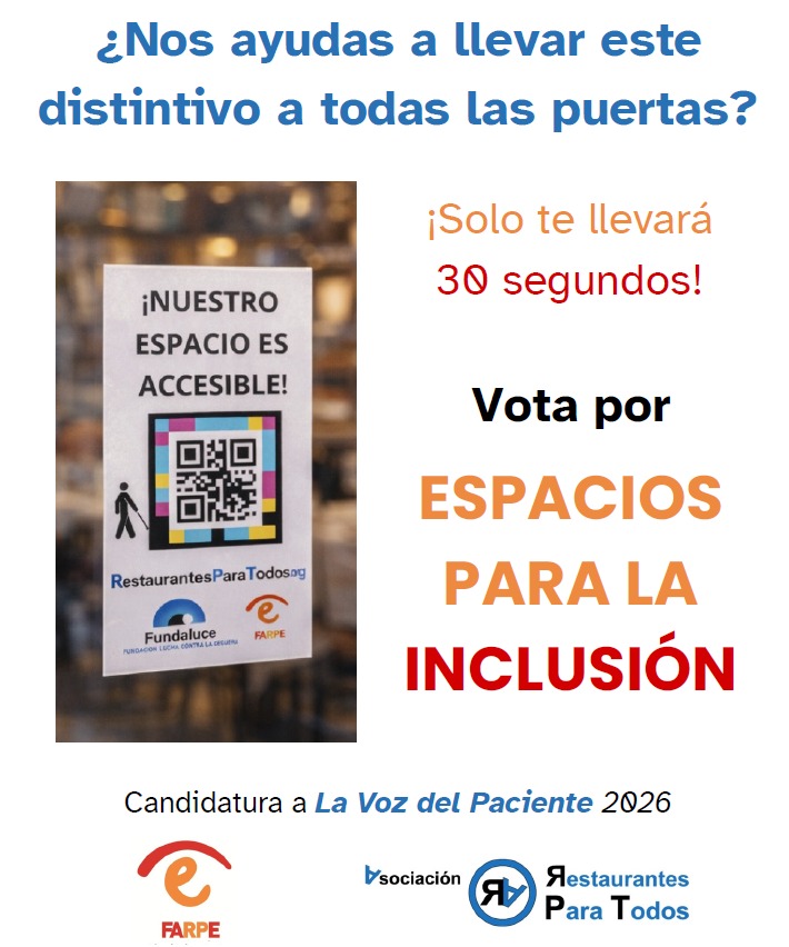Imagen voz del paciente pidiendo el voto para espacios para la inclusión